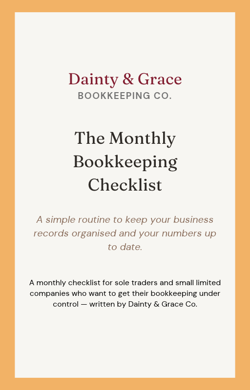Cover of Monthly Bookkeeping Checklist